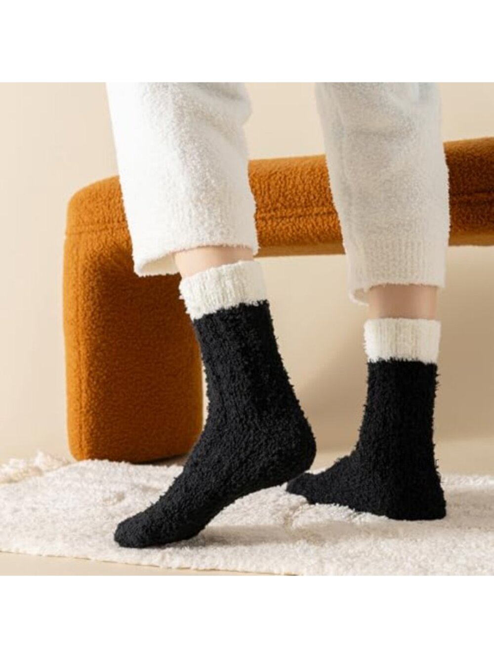 Fuzzy Slipper Socks for Women 5 Pairs Polyester Winter - Picture 2 of 6